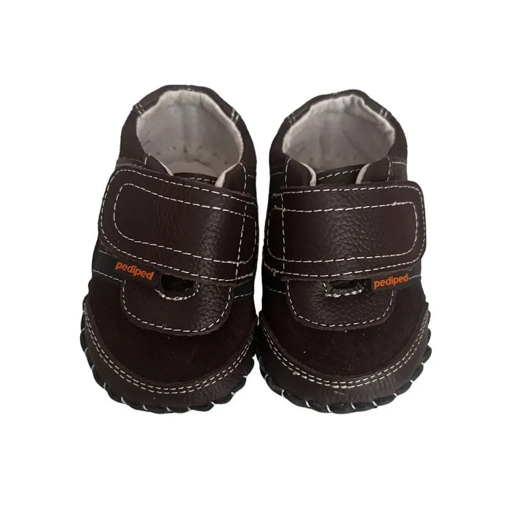 Pediped Originals Martian Sandals In Chocolate Brown Size 0 - 6 Months